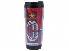 AC Milan Emblem Patterned Plastic Coffee Cup Mug Drinking Water Bottle for Coffee Milk Powder